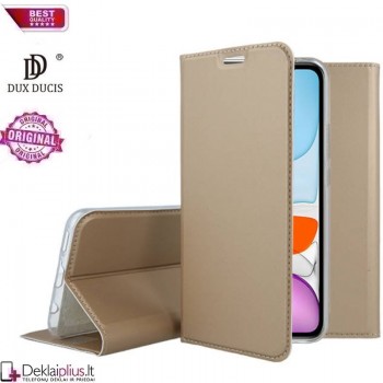 Dux Ducis dirbtinės odos atverčiamas dėklas - auksinės spalvos (telefonui Apple Iphone 11) Dux Ducis dirbtinės odos atverčiamas dėklas - auksinės spalvos (telefonui Apple Iphone 11)